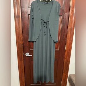 Elegant Gray Maxi Dress